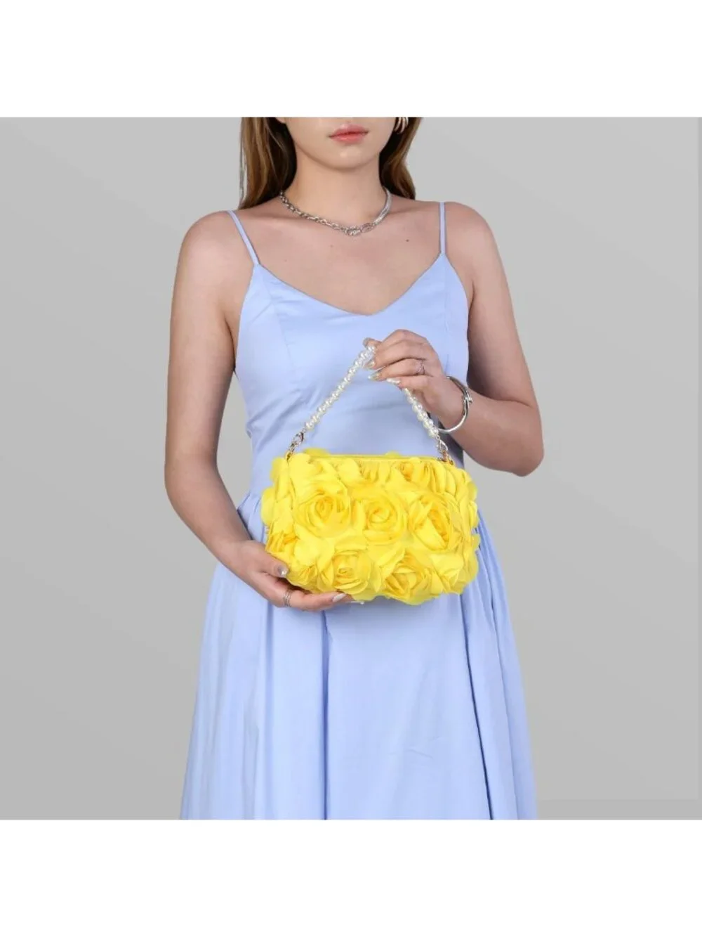 Chic 3D Floral Clutch Purse for Women | Elegant Evening Handbag, Perfect for